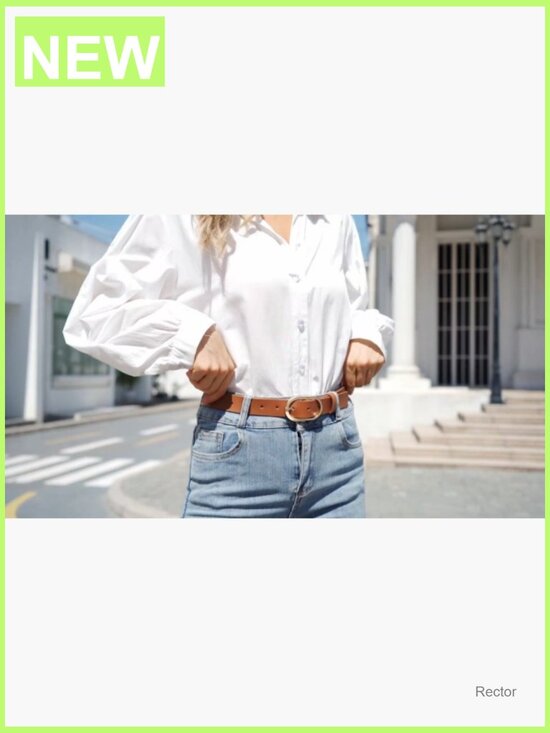 3 Pack Faux Leather Belts with Gold Buckle for Jeans